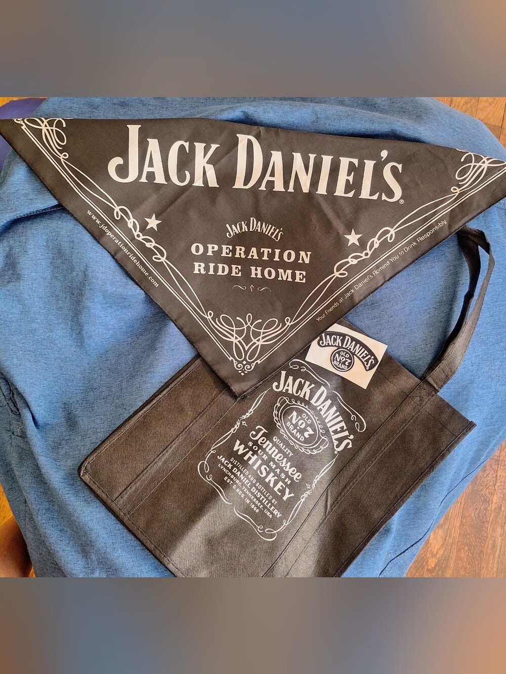 Jack Daniel’s Operation Ride Home Collectible Set – Tote, Bandana & Patch –